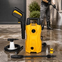 Nettoyeur haute pression pour voiture 1400W 1600PSI 1.36GPM, lavage à l'eau froide sans résidus