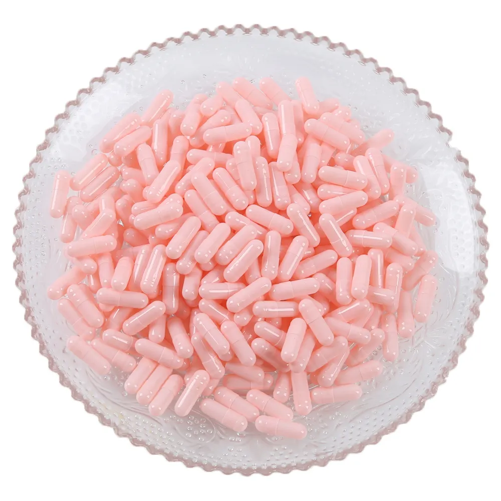 Größe 00 0 1 2 3 4 rosa/weiße leere Gelatine kapseln