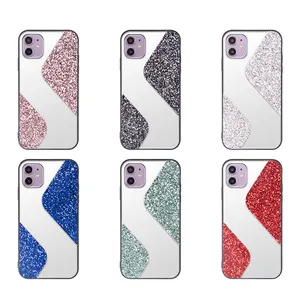 Bán sỉ trường hợp iphone 11 lai-new products 2020 unique s texture glitter bling mirror cell phone case for iphone 11 11 pro x xs max xr slim hybrid case