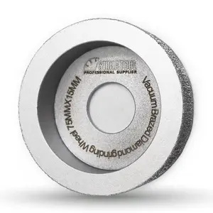 SHDIATOOL 15 MM Dia 75 mm Vacuum Brazed Diamond grinding wheel for Tile Marble Granite half-round edge