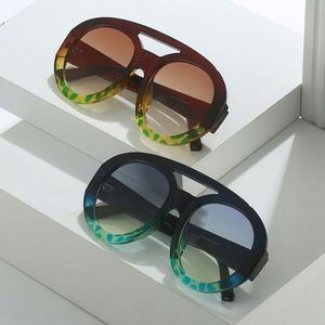 Gafas de Sol Redondas con Doble Puente, Estilo Piloto Punk, con Degradado de Color Vintage 2023, Protección UV400, para Hombre y Mujer - Product Image 3