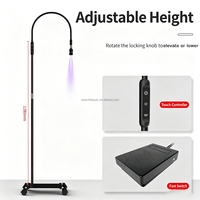 Lampe LED Beauté pour Maquillage, Ongles, UV, Cils, Teinture des Sourcils à Domicile, Bras Flexible Col de Cygne, Extension de Cils, Lumière de Salon de Manucure