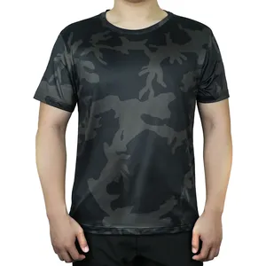 Hunting Fishing Quick Dry Summer Shirt Short Sleeve Gear Shirts Dark Camouflage Deer Wool Fit T-Shirts Upland
