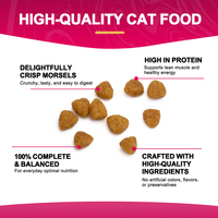 Alimento Seco Universal para Gatos, Alto en Proteínas, Sin Aditivos, Nutritivo, con Pollo, Res y Cordero, Refuerza la Inmunidad