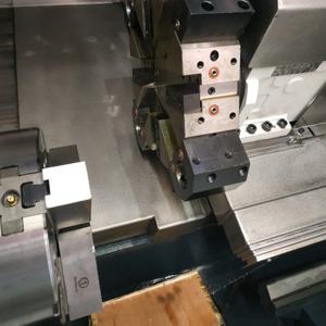 Высококачественный китайский токарный станок с ЧПУ TCK46, наклонные направляющие, гидравлический концевой упор, цельный корпус - Product Image 4