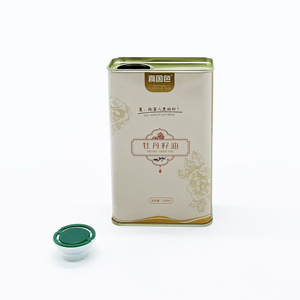 Boîte en fer blanc vide de 550 ml de qualité alimentaire pour l'huile de lin ou l'huile d'olive avec couvercle - Product Image 1
