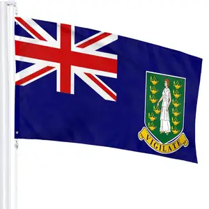 Huiyi spanduk bendera nasional promosi kustom bendera Virgin Inggris 3x5kaki