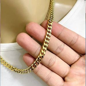 Xinfly Cadena de Eslabones Cubanos Miami Huecos de Oro Amarillo Macizo de 18k, Gruesos, de 3.1mm, 4.2mm, 5.3mm, Resistentes al Deslustre, para Hombre y Mujer, Oro Au750 - Product Image 5