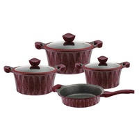 Grand ensemble de casseroles en aluminium antiadhésives pour la cuisine, moulage sous pression