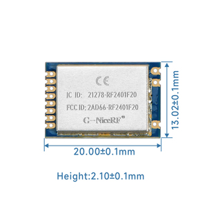 Rf2401f20 CE & FCC & IC & telec chứng nhận sứ dài-phạm vi tích hợp cao 2.4Ghz thu phát không dây Chip - Product Image 2