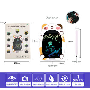Mainan 8.5 inci untuk anak-anak papan gambar elektronik tablet gambar sketsa grafiti menulis layar Lcd kartun hewan - Product Image 5