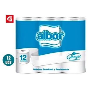 Colhogar Albor carta igienica 12 rotoli-prodotti per la pulizia