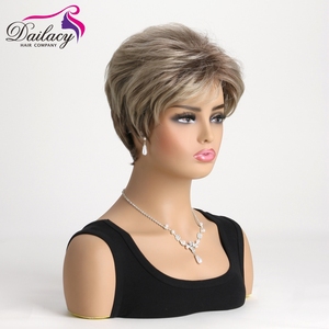 Futura Pixie <strong>Cut</strong> Highlight Short with Fringe Machine Made <strong>Wigs</strong> High Temperature Synthetic <strong>Wigs</strong> - Product Image 3