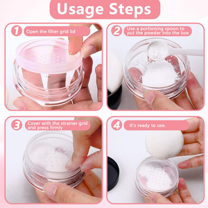 Estuche de Polvo Compacto Vacío de Alta Calidad de 20g, Portátil para Viaje, de Plástico, para Maquillaje en Polvo Suelto - Product Image 6