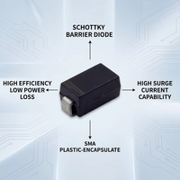 Diode à barrière Schottky SS5817 SMA (DO-214AC) à montage en surface