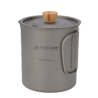 Mug en titane STARCAMP 750 ml, style européen, toutes saisons, accessoire de cuisine pour la survie en plein air, presse à café française