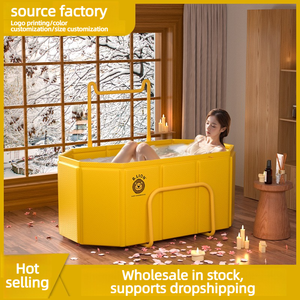 Modello portatile di vasca da bagno pieghevole per adulti con supporto, adatta per il bagno di tutto il corpo in inverno, anche adatta ai bambini. - Product Image 2