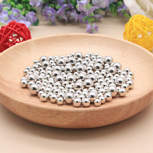 Silver Metal Round Beads 2mm To 20mm Water Plated Non Perforated For Jewelry Clothing <b>Shoes</b> Hats <b>Decorative</b> Accessories - Product Image 1