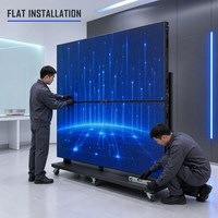 Afficheur LED d'intérieur pliable P2.5 couleur 4K HDR10 avec contrôle intelligent par application cloud, angle de vision de 170° et mise à jour de contenu sans fil