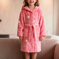 Jubah Mandi Berkerudung Anak-Anak Model Baru Lucu Berkualitas Tinggi Jubah Mandi Anak Perempuan Grosir Jubah Tidur Flanel Musim Dingin Anak Perempuan