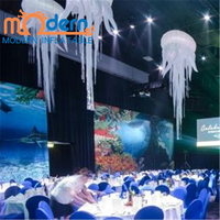 Décoration suspendue, ballon gonflable géant lumineux à LED, ornement de méduse, décoration de plafond pour boîte de nuit, bar, mariage, fête sur le thème de l'océan