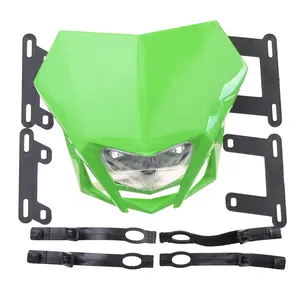 GOOFIT Motorcycle Fairing Green Grimace Headlights Replacement For General CRF150L Off-road Vehicle Modification