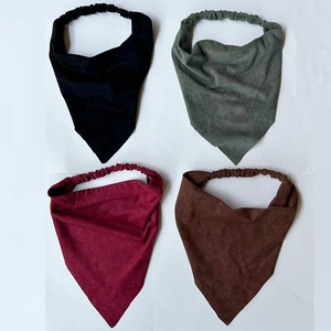Nouvel Arrivage Bandanas triangulaires en suè<span class=keywords><strong>de</strong></span>, style hiver, élastiques, pour le yoga, foulards <span class=keywords><strong>de</strong></span> tête et accessoires capillaires avec grip intégré - Product Image 6