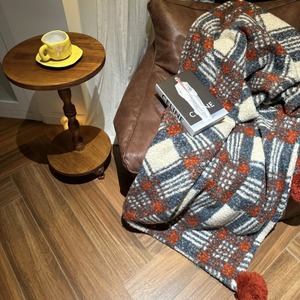 Manta de aire acondicionado de estilo bohemio crema Retro Superior, ropa de cama de Jacquard lijado de doble cara, uso de invierno, Siesta bordada - Product Image 2