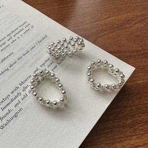 Trendy 925 <b>Sterling</b> <b>Silver</b> Beaded <b>Ring</b> <b>Set</b> Stackable Comfortable Round <b>Silver</b> Bead Band <b>Ring</b> <b>Set</b> for Daily Wear Chic Jewelry - Product Image 1