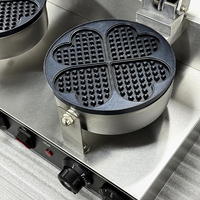 Gaufrier électrique antiadhésif, machine à gaufres pour le petit-déjeuner, mini gaufrier électrique personnel