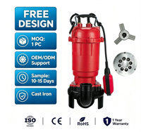 Pompe à eaux usées submersible en fonte Kaislen WQD900C avec coupe-ébavures 2 pouces (50 mm) 1,2 CV 0,9 kW 300 L/min 110 V 220 V 380 V CE OEM Entièrement conforme