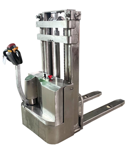 Gerbeur électrique 2000 kg à mât triple, batterie plomb-acide, usage intérieur, pour usine agroalimentaire - Product Image 1