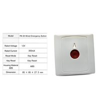 Bouton de panique filaire d'urgence PB-28 ABS 12V NO/NC en option pour système d'alarme de sécurité bancaire et commercial - Vente directe usine