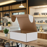 Boîte en carton blanc recyclé biodégradable personnalisée avec doublure en éponge, emballage en papier kraft, boîte d'expédition pour vêtements, chaussettes