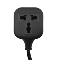Rallonge électrique résistante au feu à port unique 13A 250V UK avec prise BS, câble court multi-prises universel
