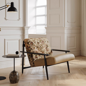 Poltrona 80x90x75cm con Struttura in Legno Massello, Rivestimento in Pelle Jacquard Patchwork, Schienale Ergonomico e <span class=keywords><strong>Spugna</strong></span> ad Alta Densità <span class=keywords><strong>per</strong></span> Arredamento Casa - Product Image 3