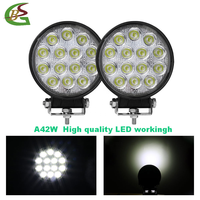 Feux de travail LED pour voiture 12V 24V, éclairage de conduite pour camion, projecteur 3 faces couleur ambre, étanche IP67, aluminium, tout-terrain, faisceau large/spot 6000