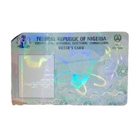 Étiquettes de cartes en polyester personnalisées avec logo micro-transparent, impression holographique, autocollants de sécurité, résistantes à la chaleur, thermofusibles
