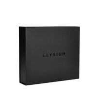 Caja Magnética Rectangular Larga Personalizada, Caja de Regalo Plegable Negra con Cierre Magnético