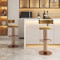 Tabouret de bar pivotant moderne et réglable, avec dossier ergonomique et structure en acier robuste, pour pub, restaurant, bar à domicile