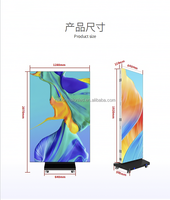 Écran d'affichage LED pliable P2.5 pour centre commercial, panneau publicitaire portable