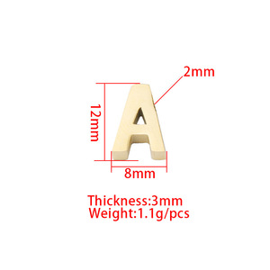 Dijes de Acero Inoxidable con Iniciales y Números de la A a la Z en Varios Estilos |   Colgante de Letras Mayúsculas Chapado en Oro de 18K para la Creación de Joyería DIY - Product Image 4