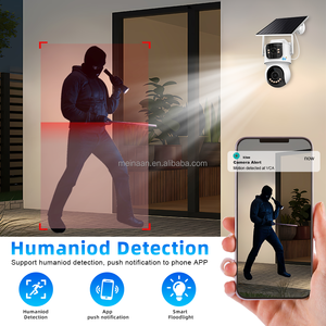 4MP 24/7 Record AOV Lente dual Seguridad con energía solar PTZ ICSee CCTV inalámbrico al aire libre Sin WiFi Cámara solar de <span class=keywords><strong>datos</strong></span> 4G gratis - Product Image 6