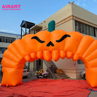 Accessoires d'Halloween Hocus Pocus, arche géante gonflable en forme de citrouille pour la décoration de la ferme à citrouilles