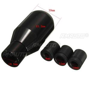 Levier de vitesses manuel universel en aluminium à 5 vitesses, pommeau de levier de vitesses avec 3 adaptateurs, accessoires de voiture noirs JDM - Product Image 3