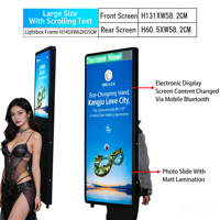 Équipement publicitaire portable pour sac à dos avec écran LED rectangulaire et boîte lumineuse LED à économie d'énergie pour utilisation mobile