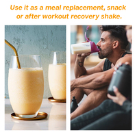 Poudre de shake vanille slim à base de protéines végétales de remplacement de repas pour smoothie étiquette personnalisée