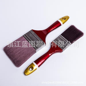 Brocha Plana para Pintar de 13-19mm con Fibra PET, Mango de Abedul, Transparente Rojo Vino, Origen Zhenjiang, Soporte OEM - Product Image 2