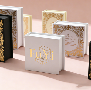 กล่องใส่เครื่องประดับรูปวงแหวนแบบใหม่สำหรับขายส่ง พร้อมโลโก้สั่งทำ บรรจุภัณฑ์จี้ห้อยคอ - กล่องกระดาษแข็งฝาพับแม่เหล็ก - Product Image 5