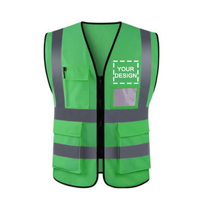 Gilet de Sécurité <span class=keywords><strong>Personnalisé</strong></span> <span class=keywords><strong>Haute</strong></span> <span class=keywords><strong>Visibilité</strong></span> Multi-Poches, Vêtement Réfléchissant et Fluorescent - Product Image 5